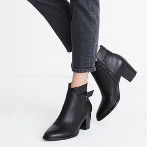 Madewell Kelci 7.5 Black Ankle Boots